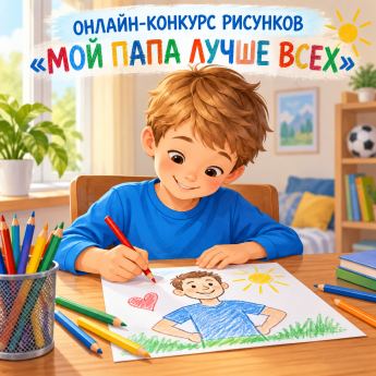 ОНЛАЙН‑КОНКУРС РИСУНКОВ «МОЙ ПАПА ЛУЧШЕ ВСЕХ